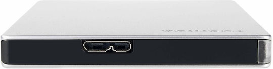 Toshiba Canvio Slim USB 3.0 Εξωτερικός HDD 1TB 2.5" Ασημί