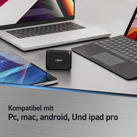 Crucial X10 Pro USB 3.2 Εξωτερικός SSD 1TB 2.5" Μαύρο