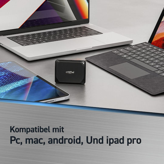 Crucial X10 Pro USB 3.2 Εξωτερικός SSD 4TB 2.5" Μαύρο