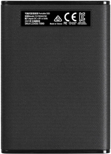 Transcend ESD270C USB 3.1 / USB-C External 2.5" SSD 1TB Black
