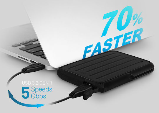 Silicon Power Armor A66 USB-A 3.2 Externe Festplatte 1.0TB 2.5" Schwarze