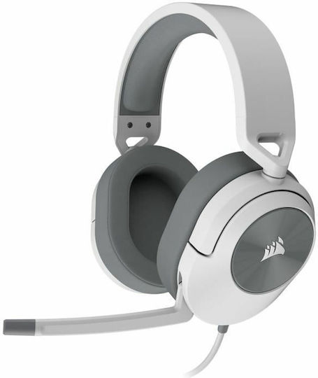 Corsair HS55 Stereo Over Ear Gaming Headset με σύνδεση 3.5mm Λευκό