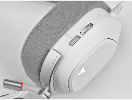 Corsair HS80 RGB Over Ear Gaming Headset with USB Connectivity White for PC
