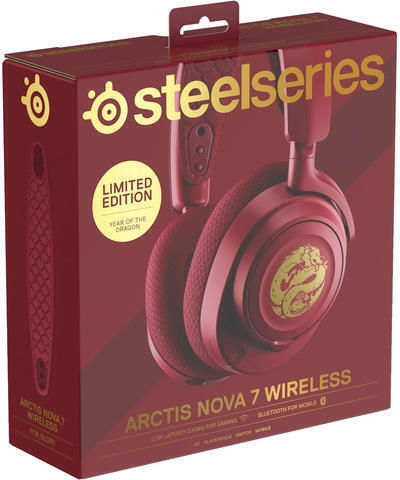 SteelSeries Arctis Nova 7 Wireless Over Ear Gaming Headset with Connection Bluetooth / USB Dragon Edition