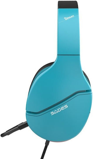 Sades Sower Over Ear Gaming Headset with Connection 3.5mm Blue / Black