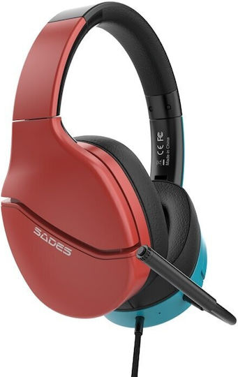 Sades Sower Over Ear Gaming Headset with Connection 3.5mm Blue / Black