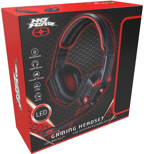 No Fear Over Ear Gaming Headset cu conexiune 2x3,5mm / USB Negru