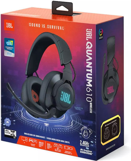 JBL Quantum 610 Ασύρματο Over Ear Gaming Headset με σύνδεση 3.5mm / USB