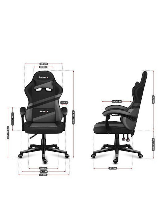 Huzaro Force 4.4 Mesh Υφασμάτινη Καρέκλα Gaming Γκρι