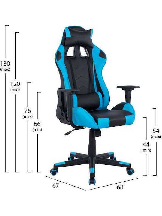 HomeMarkt HM1137.08 Scaun Gaming Din piele ecologică cu Brațe Reglabile Turcoaz