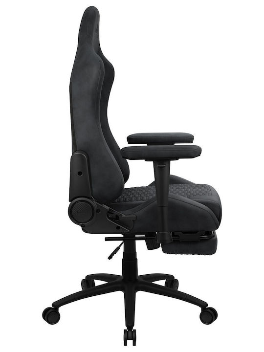 Aerocool Royal AeroSuede Καρέκλα Gaming Δερματίνης με Ρυθμιζόμενα Μπράτσα και Υποπόδιο Slate Grey