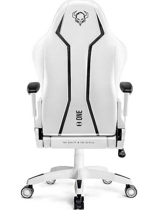 Diablo X-One 2.0 Normal Size Artificial Leather Gaming Chair with Adjustable Arms White