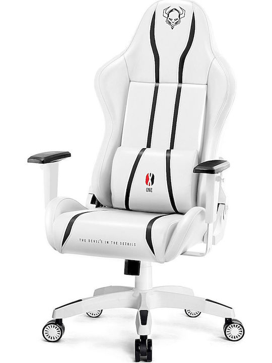 Diablo X-One 2.0 Normal Size Artificial Leather Gaming Chair with Adjustable Arms White