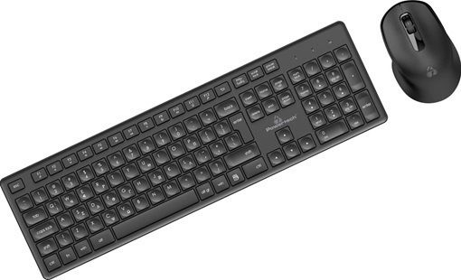 Powertech PT-1151 Ασύρματο Σετ Πληκτρολόγιο & Ποντίκι Ελληνικό Γκρι