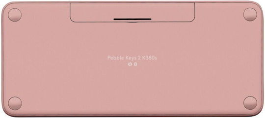 Logitech K380s Безжично Само клавиатура Английски US Розов