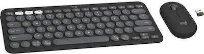 Logitech Pebble 2 Fără fir Set tastatură și mouse Engleză US