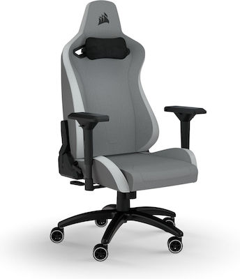 Corsair TC200 Fabric Gaming Chair with Adjustable Arms Light Grey / White