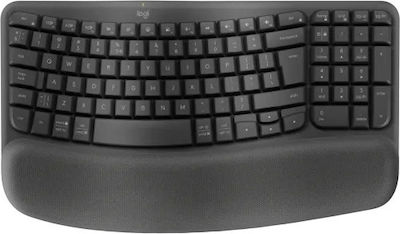 Logitech Wave Keys for Business Ασύρματο Πληκτρολόγιο Αγγλικό US Γκρι