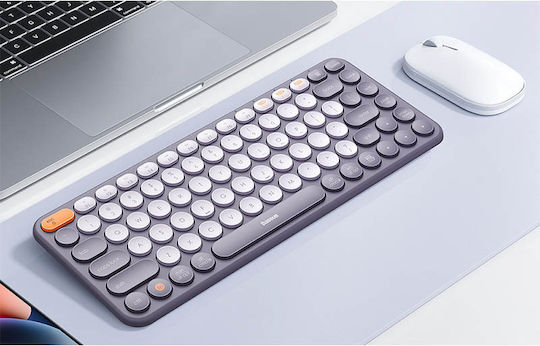 Baseus K01A Tri-Mode Kabellos Bluetooth Nur Tastatur Englisch US Gray