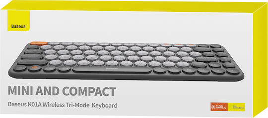 Baseus K01A Tri-Mode Kabellos Bluetooth Nur Tastatur Englisch US Gray