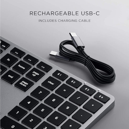 Satechi Slim X1 Wireless Bluetooth Keyboard Only English US Silver