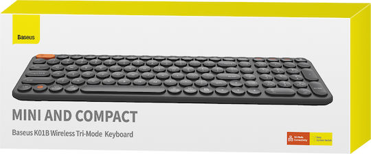 Baseus K01B Fără fir Bluetooth Doar tastatura Engleză US Gri
