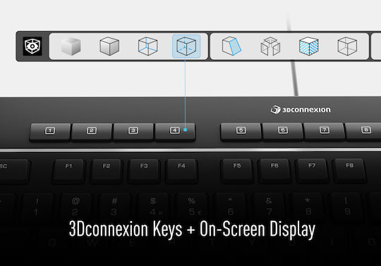 3Dconnexion 3DX-700092 Fără fir Bluetooth Set tastatură și mouse Engleză US