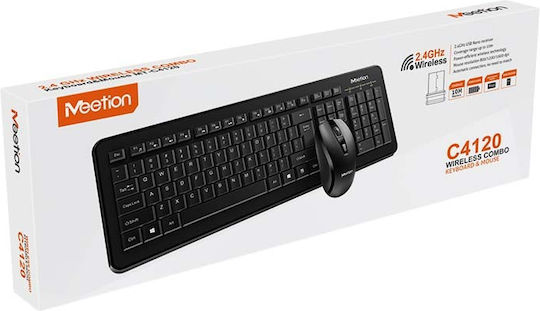 Meetion MT-C4120 Kabellos Tastatur & Maus Set Englisch US