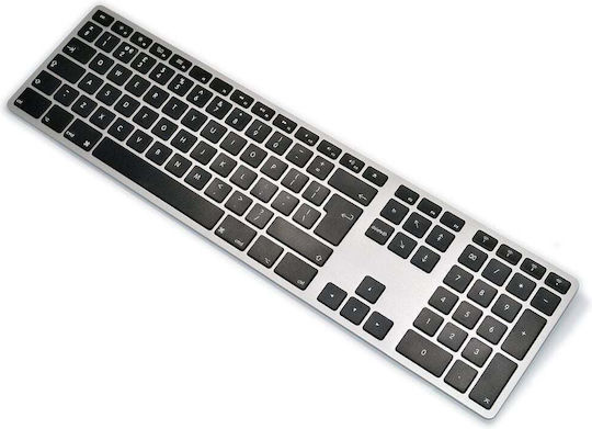 Matias Wireless Aluminum Keyboard Bluetooth Πληκτρολόγιο Αγγλικό UK Συμβατό με Mac Γκρι