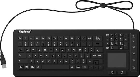 KeySonic KSK-6231 Πληκτρολόγιο με Touchpad Αγγλικό US