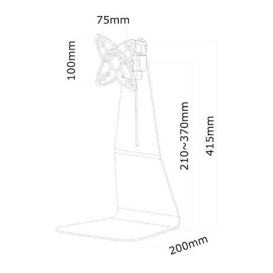 Newstar Επιτραπέζια Βάση Οθόνης έως 27" (FPMA-D850BLACK)