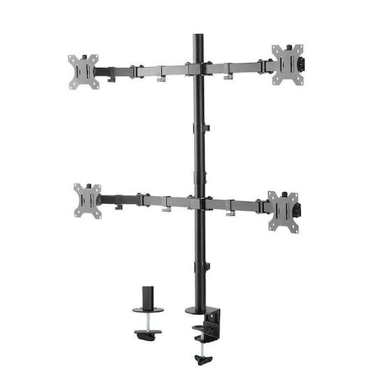 Neomounts Halterung Auf dem Schreibtisch für 4 Monitore bis 32" mit Arm (FPMA-D550D4BLACK)