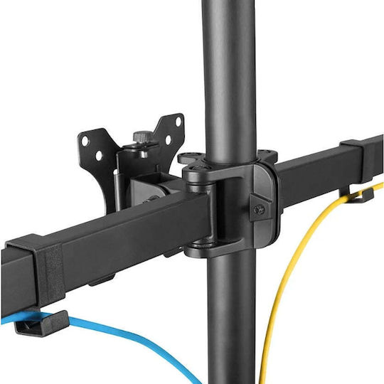 Neomounts Schreibtisch Halterung für 3 Monitore bis 27" mit Arm (FPMA-D550DD3BLACK)