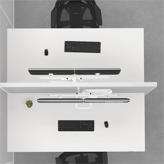 Fellowes Stand Desk Mounted for 2 Monitors up to 32" with Arm White (9909401)