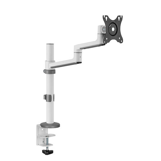Neomounts Stand Desk Mounted Monitor up to 27" with Arm White (DS60-425WH1)