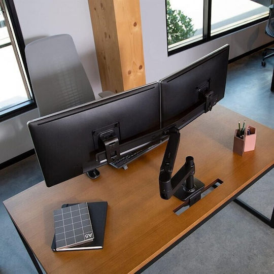 Ergotron LX Стойка за 2 Монитори до 25" с Рамо Черна