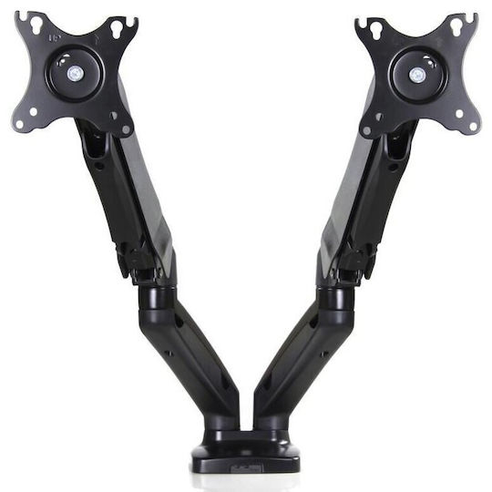 Art L-16GD Stand Desk Mounted for 2 Monitors up to 27" with Arm