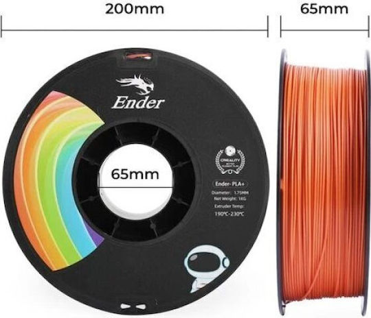 Creality3D PLA 3D Принтер Филамент 1.75mm Оранжев 1kg 1бр (Макарa)