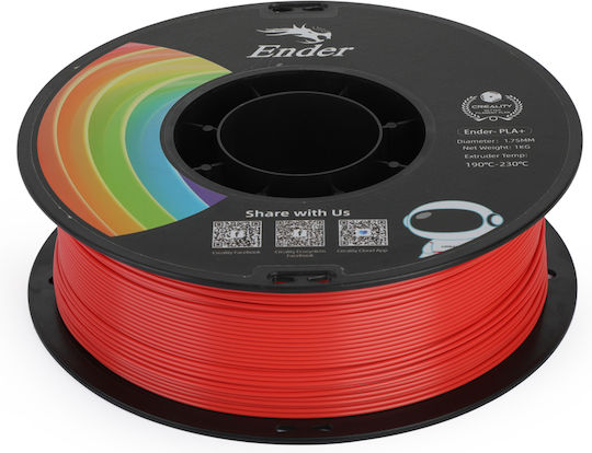 Creality3D PLA 3D Принтер Филамент 1.75mm Червен 1kg 1бр (Макарa)