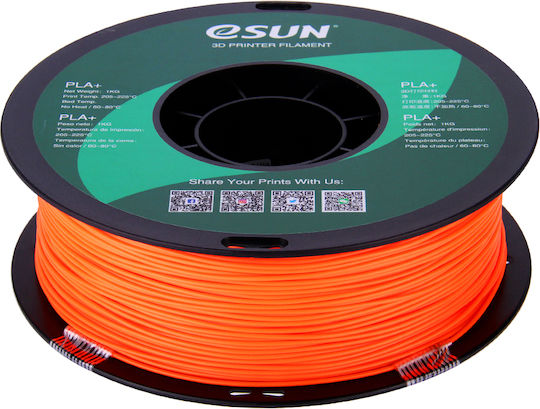 Esun PLA+ 3D-Drucker-Filament 1.75mm Orange 1kg