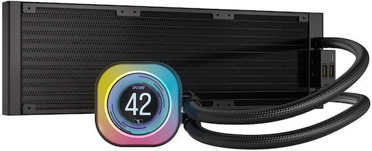 Corsair iCUE LINK H150i LCD Υδρόψυξη Επεξεργαστή Τριπλού Ανεμιστήρα 120mm για Socket AM4/AM5/1700/1200/115x με RGB Φωτισμό
