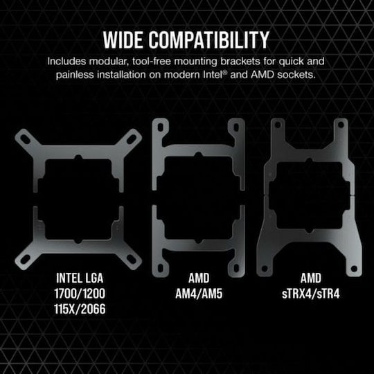 Corsair iCUE H115i RGB Elite Water Cooling AIO CPU With 2 Fans 140mm