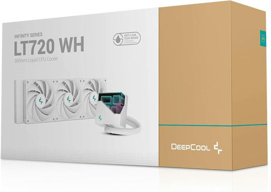 Deepcool LT720 Water Cooling AIO CPU with 3 120mm Fans and ARGB Lighting White