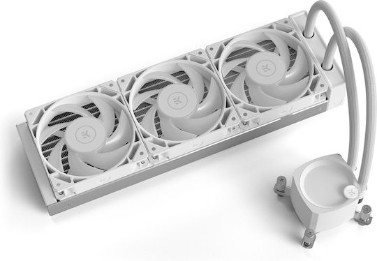 Ekwb Nucleus AIO CR360 Lux D-RGB Water Cooling System AIO CPU With 3 White 120mm Fans