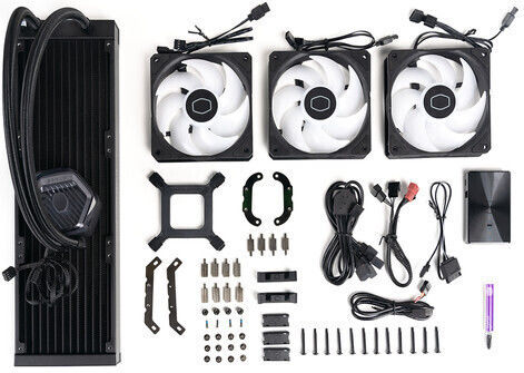 CoolerMaster MasterLiquid 360 ATMOS Water Cooling System AIO CPU With 3 120mm Fans And ARGB Lighting