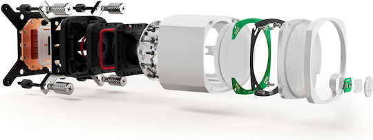 Ekwb Nucleus AIO CR360 Lux D-RGB Water Cooling System AIO CPU With 3 White 120mm Fans