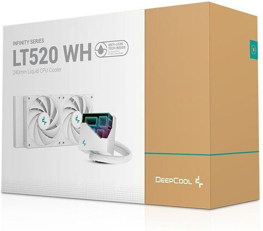 Deepcool LT520 Water Cooling AIO CPU With 2 Fans 120mm And ARGB Lighting White