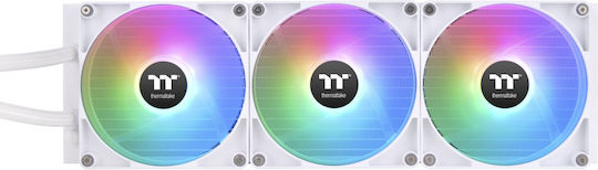 Thermaltake TH420 V2 Ultra Υδρόψυξη AIO CPU με 3 Ανεμιστήρες 140mm και ARGB Φωτισμό Λευκή