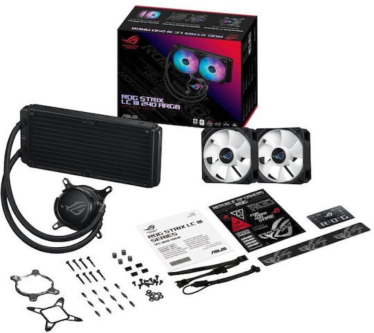 Asus ROG Strix LC III 240 v1 Water Cooling AIO CPU With 2 120mm Fans And ARGB Lighting
