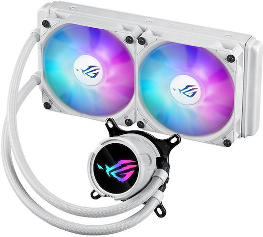 Asus ROG Strix LC III 240 v2 Υδρόψυξη AIO CPU με 2 Ανεμιστήρες 120mm και ARGB Φωτισμό Λευκή